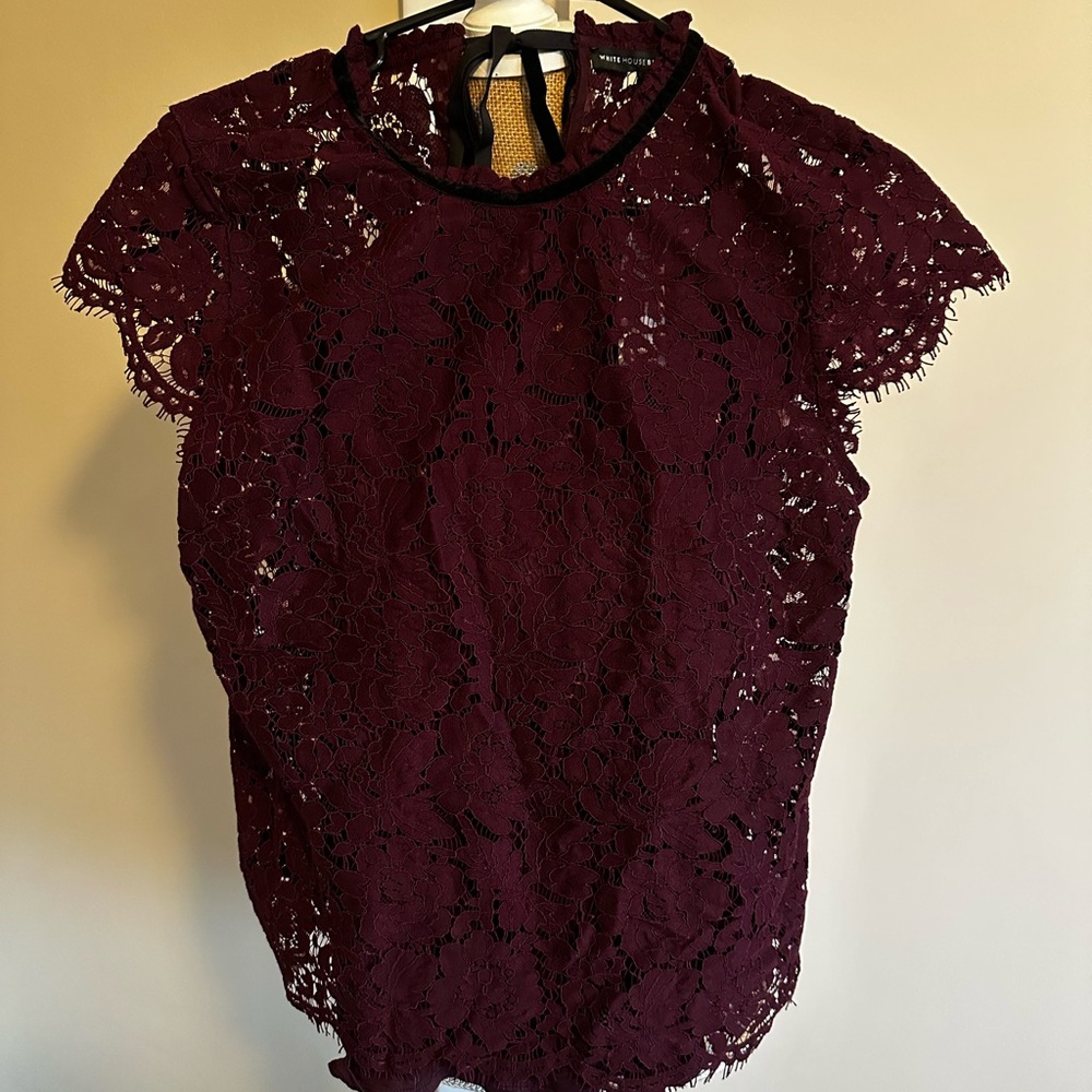 White House Black Market Lace Blouse